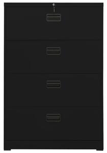 Kancelářská skříň černá 90 x 46 x 134 cm ocel