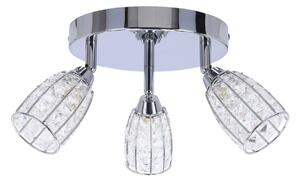 Moderní stropní bodové svítidlo SHIBA - 3xG9, 15W, chromované / čiré
