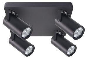 Stropní hranaté bodové svítidlo GARY - 4xGU10, 15W, černé