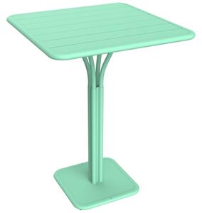 Opálově zelený kovový barový stůl Fermob Luxembourg Pedestal 80 x 80 cm