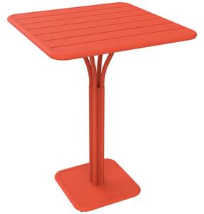 Oranžový kovový barový stůl Fermob Luxembourg Pedestal 80 x 80 cm