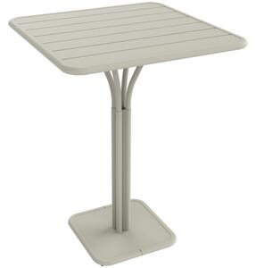 Světle šedý kovový barový stůl Fermob Luxembourg Pedestal 80 x 80 cm
