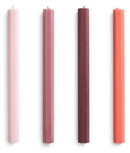 HAY Svíčky Hexagon Candle set 4ks, berry
