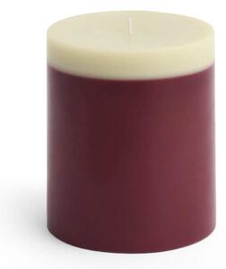 HAY Svíčka Silo Medium, bordeaux and lime white