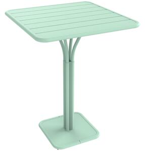 Mátově zelený kovový barový stůl Fermob Luxembourg Pedestal 80 x 80 cm