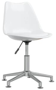 Otočná jídelní židle bílá umělá kůže