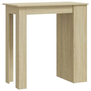 Barový stůl s úložným regálem dub sonoma 102 x 50 x 103,5 cm