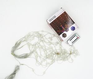 LED barevný vánoční řetězový závěs s průhledným kabelem prasklé korálky LED barva: Teplá bílá/Warm white