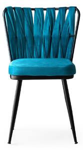 Set 2 židlí Krista (Černá + Modrá). 1072794