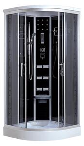 BPS-koupelny Hydromasážní box WSH1304 90 Černý, 90x90