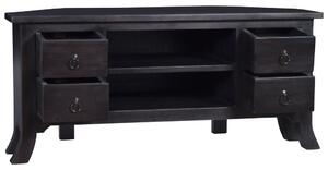 TV stolek kávově černý 100x40x45 cm masivní mahagonové dřevo