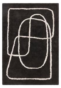 Černý ručně tkaný vlněný koberec 120x170 cm Matrix – Asiatic Carpets