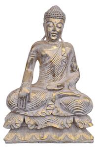 Buddha zlato bílý 1 60 cm