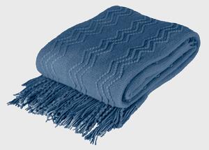 Pletená deka Marilyn Blue modrá 170 cm