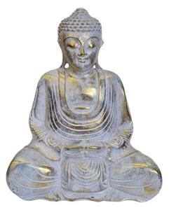 Buddha zlato bílý 3 40 cm