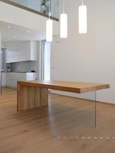 Majstrštych Jídelní stůl Kormorán - designový industriální nábytek Velikost stolu (D x Š): 200 x 100 (cm), Typ a sukovitost dřeva: Dub s méně suky (0 Kč)