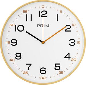 PRIM Rádiem řízené nástěnné plastové hodiny PRIM PRIM Radio Sandy - světle hnědé E01P.4589.51