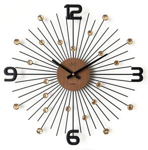 JVD Designové kovové černo-hnědé paprskovité hodiny JVD HT117.1 ( )