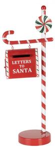 Kovová dekorační vánoční schránka na dopisy Letters to Santa – 20x12x51 cm