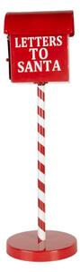 Červeno-bílá vánoční dekorační schránka na dopisy Letters to Santa – 15x50 cm