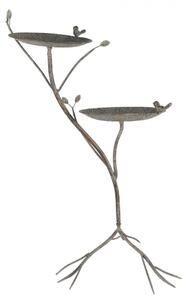Kovové pítko pro ptáčky se 2 miskami Pimpelmees – 38x43x78 cm