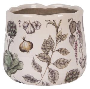 Keramický květináč s motivem zeleniny ze zahrádky The Kitchen Garden S – 14x12 cm