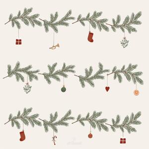 Papírové ubrousky Christmas Garlands – 50 ks