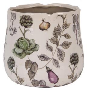 Keramický květináč s motivem zeleniny ze zahrádky The Kitchen Garden L – 21x19 cm