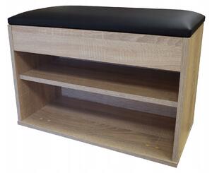 Botník s sedátkem Green Meble 60 x 45 x 30 cm dub sonoma