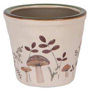 Keramický květináč s podzimním motivem přírody a houbiček Little Fall Jewels S – 12x11 cm