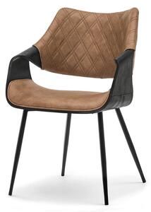 Designová jídelní židle NENET - černá / hnědá