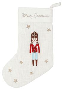 Vánoční punčocha Nutcracker White Embroidered