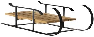 Dekorativní sáně Black Wooden Seat Small