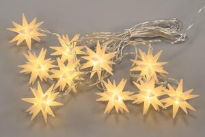 NEXOS Vánoční LED hvězdy, teple bílé, průhledný kabel