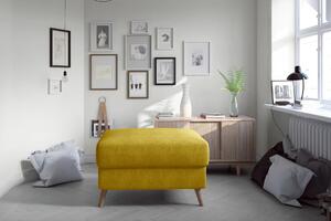 Čalouněný taburet SASHA - žlutý