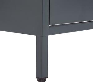 Ocelový noční stolek šedý MALAVI