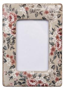 Keramický fotorámeček s květy Masselin – na fotografii o velikosti 9x13 cm