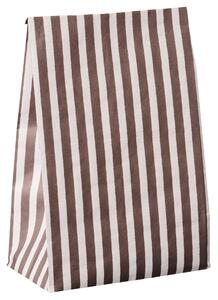 Papírový sáček Brown Stripes 28,5 cm – set 5 ks