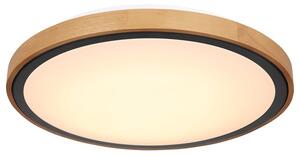 Stropní LED svítidlo BRUNO černá/dřevo