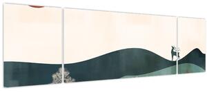 Obraz - Ilustrovaná krajina (170x50 cm)
