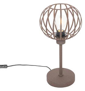 Designová stolní lampa rezavě hnědá - Johanna