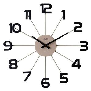JVD Designové kovové černo-hnědé paprskovité hodiny JVD HT119.1 ( )