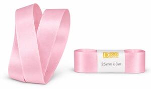 Stuha taftová Blush Pink světle růžová 25mmx3m (7,-Kč/m)