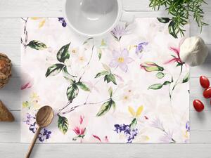 Biante Bavlněné prostírání na stůl Sandra SA-287 Mix květin na bílém 30x40 cm