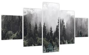 Obraz - Les s ilustrovanými prvky (125x70 cm)