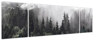 Obraz - Les s ilustrovanými prvky (170x50 cm)