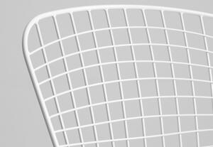 CLEAR CHAIR 80 židle bílá bílý polštář z ekokůže