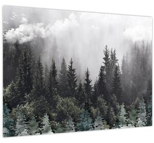 Obraz - Les s ilustrovanými prvky (70x50 cm)