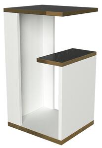 Odkládací příruční stolek PEDRO bílá/marble