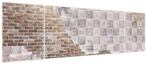 Obraz - Cihlová zeď (170x50 cm)